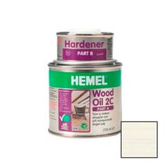 Масло для дерева двухкомпонентное Hemel Wood Oil 2C 3513H Супер белый А (250 мл) + B (50 мл) 0,3 л