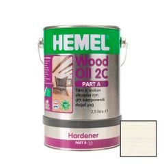 Масло для дерева двухкомпонентное Hemel Wood Oil 2C 3513H Супер белый А (2,5 л) + B (0,5 л) 3 л