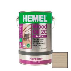 Масло для дерева двухкомпонентное Hemel Wood Oil 2C 3514H Известково-белый А (2,5 л) + B (0,5 л) 3 л