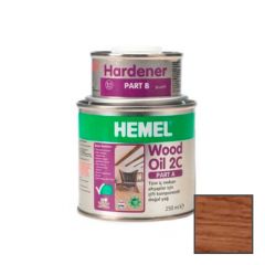 Масло для дерева двухкомпонентное Hemel Wood Oil 2C 3517H Махагон А (250 мл) + B (50 мл) 0,3 л