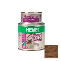 Масло для дерева двухкомпонентное Hemel Wood Oil 2C 3518H Английский граб А (250 мл) + B (50 мл) 0,3 л