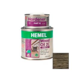 Масло для дерева двухкомпонентное Hemel Wood Oil 2C 3521H Черно-коричневый А (250 мл) + B (50 мл) 0,3 л