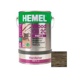 Масло для дерева двухкомпонентное Hemel Wood Oil 2C 3521H Черно-коричневый А (2,5 л) + B (0,5 л) 3 л