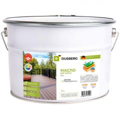 Масло для террас Dusberg шелковисто-глянцевый бесцветный 2120, 10 л
