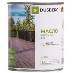 Масло для террас Dusberg шелковисто-глянцевый бесцветный 2120, 0,75 л