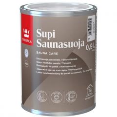 Защитный состав Tikkurila (Тиккурила) Supi saunasuoja для стен и потолков в бане и сауне 0,9 л