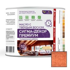 Масло с твердым воском Сигма Колор (Sigma Color) Сигма-декор премиум 015 Тик 0,5 л.
