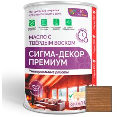 Масло с твердым воском Сигма Колор (Sigma Color) Сигма-декор премиум 008 Орех 1 л.
