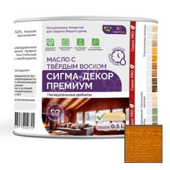 Масло с твердым воском Сигма Колор (Sigma Color) Сигма-декор премиум 006 Клен 0,5 л.