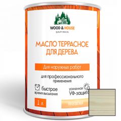 Масло террасное для дерева Wood House (Вуд Хаус) 001 Натуральный 1 л.