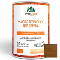 Масло террасное для дерева Wood House (Вуд Хаус) 007 Коньяк 3 л.