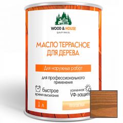 Масло террасное для дерева Wood House (Вуд Хаус) 008 Орех 3 л.