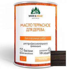 Масло террасное для дерева Wood House (Вуд Хаус) 027 Черный 3 л.