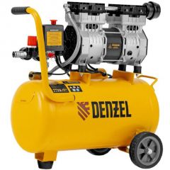 Компрессор безмаслянный малошумный Denzel (Дензель) DLS950/24 950 Вт ресивер (58026)