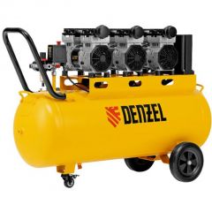 Компрессор безмасляный малошумный Denzel (Дензель) DLS 2250/100 2250 Вт блок управления (58029)