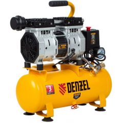 Компрессор безмаслянный малошумный Denzel (Дензель) DLS650/10 650 Вт ресивер (58021)