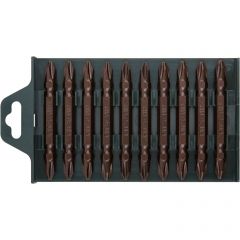 Биты Fit сталь S2, Профи двухсторонние 65 мм PH2/PH2, 10 шт, 56782