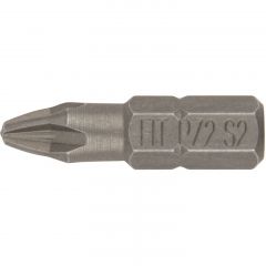 Биты Fit (Фит) сталь S2, упаковка блистер, односторонние 25 мм РZ2, 20 шт, 56812