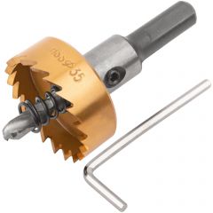 Коронка Fit (Фит) кольцевая по металлу, HSS сталь, титановое покрытие 35 мм 36870