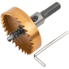 Коронка Fit (Фит) кольцевая по металлу, HSS сталь, титановое покрытие 50 мм 36878