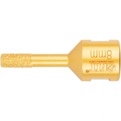 Коронка Fit (Фит) кольцевая для УШМ, М14, по керамограниту, камню и кафелю алмазная, вакуумное спекание 8х60 мм 16332