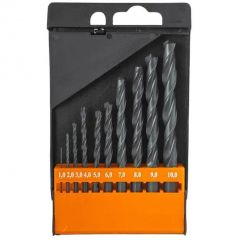 Набор сверл ИПК (IPK) по металлу НС9 от 1 до 10, шаг 1,0, 10 шт. Р6М5