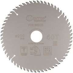 Диск пильный Cutop (Кутоп) по дереву с тефлоновым покрытием 60Т, Profi plus, 200х1,5/2,2х32/30/25,4/20 мм 75-20060Т