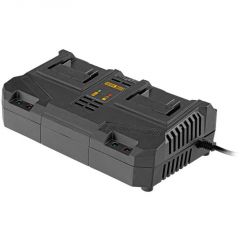 Устройство зарядное Denzel (Дензель) для аккумуляторов двухпортовое BCH-20-4.0x2, Li-Ion, 20 В, 4.0 А (28458)