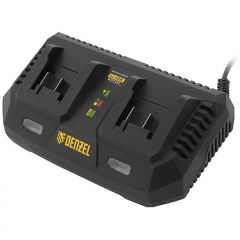 Устройство зарядное Denzel (Дензель) для аккумуляторов IBC-18-3.0-2, Li-Ion, 18В, 3.0 А, для двух батарей (28454)