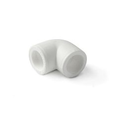 Угольник полипропиленовый 90 градусов Pro Aqua (Про Аква) PP-R Белая, D 50 мм PA13016P