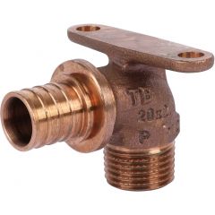Угольник настенный Rehau (Рехау) Rautitan с наружной резьбой 20-R 1/2 RX+ для труб из сшитого полиэтилена аксиальный (13661081008) (14563651001)