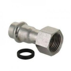 Пресс-муфта из нерж. стали Zeissler (Зеисслер) с нак/гайкой 15 мм х 1/2″ (ZTI.508.001504)