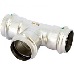 Редукционный тройник Viega Sanpress Inox с SC-Contur 2318 42x35x42 мм из нержавеющей стали, 435837