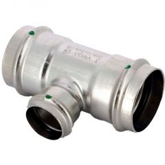 Редукционный тройник Viega Sanpress Inox с SC-Contur 2318 42x28x42 мм из нержавеющей стали, 436049