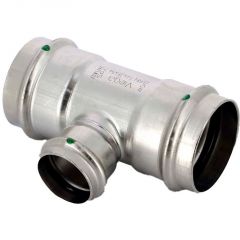 Редукционный тройник Viega Sanpress Inox с SC-Contur 2318 42x22x42 мм из нержавеющей стали, 436032