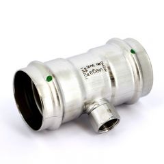 Тройник Viega Sanpress Inox с SC-Contur 2317.2 42х1/2х42 ВР из нержавеющей стали 437220