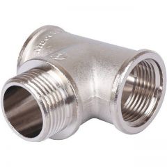 Тройник Stout (Стаут) ВНВ никелированный 1 x 1 x 1 (270015N101010B) (SFT-0065-000111)