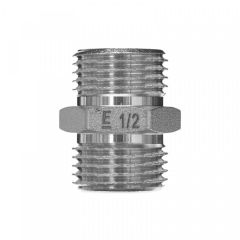 Ниппель равнопроходной Elsen (Элсен) НН 1/2, латунь с покрытием TIN, CN (EBF.15.12T)