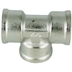 Тройник равнопроходной Elsen (Элсен) ВВВ 1/2, латунь с покрытием TIN, CN (EBF.07.12T)