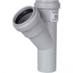 Тройник канализационный Stout (Стаут) бесшумный D58 x 58/45° (SKB-0015-585845)