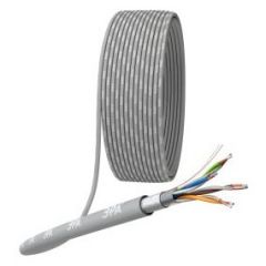 Кабель витая Эра пара F/UTP кат.5E 4х2х24AWG solid CCA PVC Simple сер. (м) Б0044440 ERA