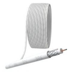 Кабель коаксиальный Эра RG-6U CCS/оплетка Al 64проц. PVC Simple 75Ом белый (м) Б0044597 ERA