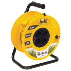 Удлинитель ИЭК на катушке 4х40м без заземл. 10А IP20 Garden УК40 2х1 термозащита IEK WKP23-10-04-40
