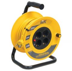 Удлинитель ИЭК на катушке 4х20м с заземл. 10А IP20 Industrial УК20 3х1 термозащита IEK WKP14-10-04-20