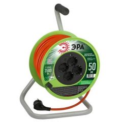Удлинитель Эра на катушке 4х50м с заземл. RP-4e-3x1.5-50m ПВС 3х1.5 Б0056104 ERA