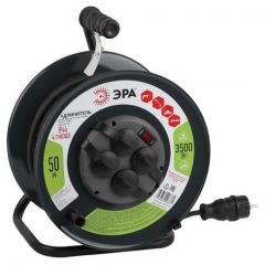 Удлинитель Эра на металлический катушке 4х50м с заземл. 16А IP44 RMx-4es-3х1.5-50m-IP44(KG) КГ 3х1.5 Б0046804 ERA