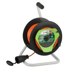 Удлинитель Эра на катушке 1х40м без заземл. RP-1-2x1-40m ПВС 2x1 Б0059771 ERA