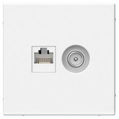 Розетка компьютерная Шнейдер Электрик + телевизионная 2-м СП ArtGallery RJ45 кат.5E + TV механизм белый SE GAL000189 Schneider Electric