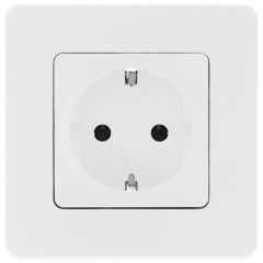 Розетка Легранд (Legrand) 1-м СП Inspiria 16 А IP20 250 В 2P+E, белый, скрытая установка