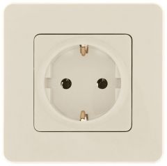 Розетка Легранд (Legrand) 1-м СП Inspiria 16 А IP20 250 В 2P+E, слоновая кость, скрытая установка